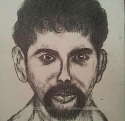 Sketch of one of the accused, released by Udupi Police.