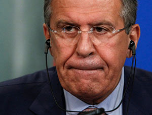 Russia's Foreign Minister Sergei Lavrov attends a news conference after a meeting with his Algerian counterpart Mourad Medelci in Moscow, June 25, 2013. Lavrov said on Tuesday Moscow had no role in former U.S. spy agency contractor Edward Snowden's efforts to evade prosecution in the United States and that he had not crossed the border into Russia. REUTERS