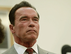 Former U.S. governor of California Arnold Schwarzenegger speaks to reporters at a news conference in Algiers. Reuters