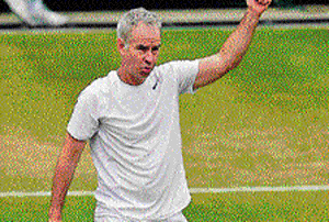 old is gold John McEnroe had the Wimbledon crowd eating out of his hands during senior doubles match. ap