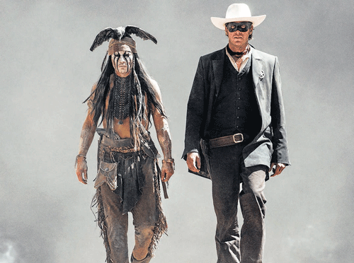 Breaking conventions: (Left) Johnny Depp in the film 'The Lone Ranger'.