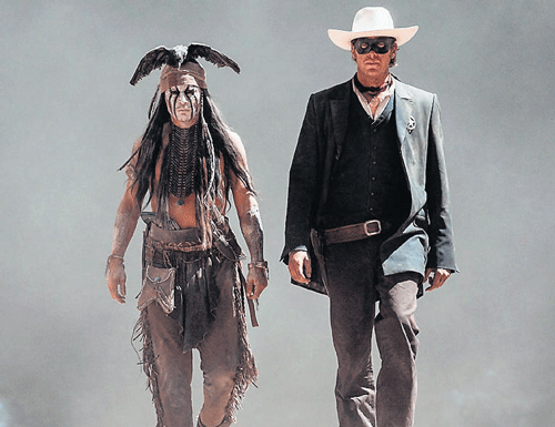 MENONA MISSION: Tonto (Johnny Depp) and Ranger John Reid (Armie Hammer)