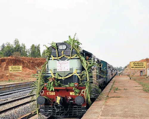 A file photo of the Bangalore-Nelamangala train which was launched in April, 2013.