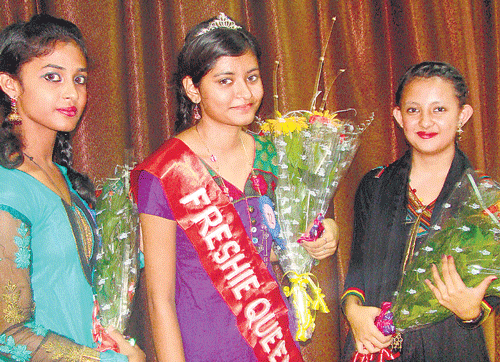 happy: Varsha, Anupama and Meghana.