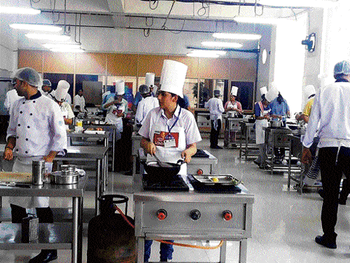 tough fight: Sixty-five students from across North and Central India competed in the regional round at IIHM.