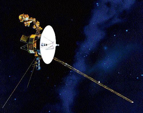 reaching out : After a successful 35-year-mission, the Voyager is now sampling far-flung environment.  Courtesy: NSA
