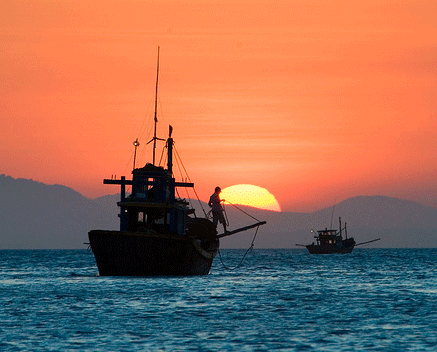 Sunset on the South China Sea. Wikipedia Image