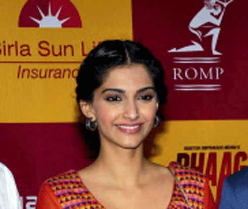 Bollywood actors Sonam Kapoor during a press conference of their film 'Bhaag Milkha Bhaag' in Mumbai PT File Image