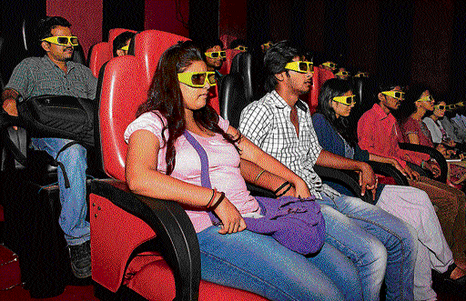 virtual world: 5D theatres in the City is gaining popularity among film lovers for its hi-end technology which also offers great entertaintment.