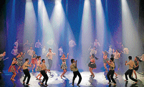 step up: After months of rigorous training students of Big Dance Centre perform Lyrical Jazz.