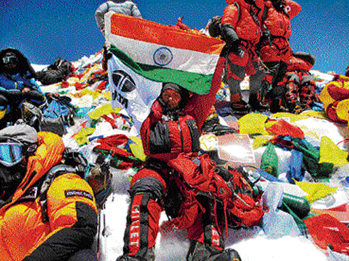 Pride & Joy Arunima Sinha, after her successful climb to the peak of Mount Everest.