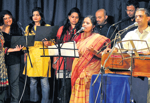 right pitch: Members of Vachana Band.