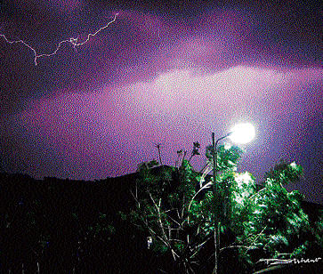 nature's power A lightening strike in Katra, captured by Dishant Bhatia.