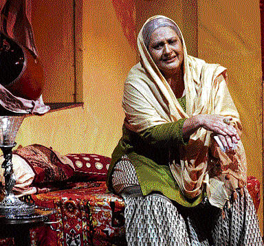 thespian Nadira Zaheer Babbar portrays the central character in the play Begum Jaan.