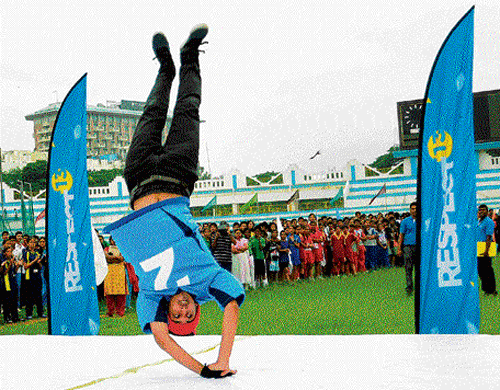 acrobatic: Students perform bebop.