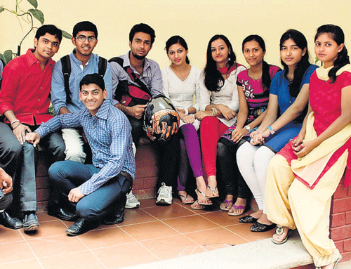 confident Top row (from left): Vishal, Bharath, Sanjay, Deepak, Deepika, Swati, Varsha, Shreya and Jilani. Sitting: Girish and Nikhil.