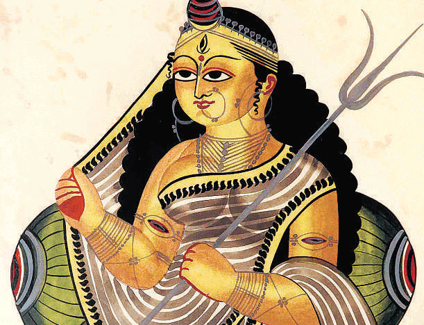 traditional: Kalighat paintings represent the rich cultural heritage of West Bengal.