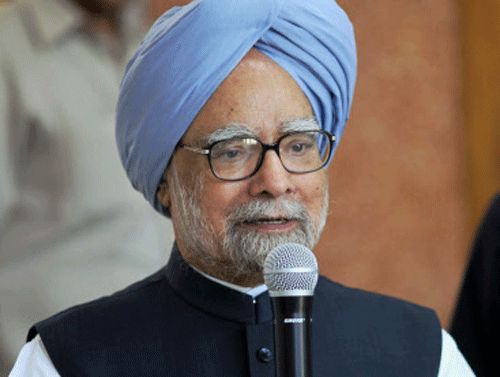 Prime Minister Manmohan Singh speaks during the laying of foundation stone of the new center of National Council for Applied Economic Research ( NCAER) in New Delhi on Saturday. PTI Photo