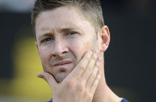 Australia's captain Michael Clarke waits for the presentations after his team lost the second Ashes cricket test match against England at Lord's cricket ground in London July 21, 2013. REUTERS