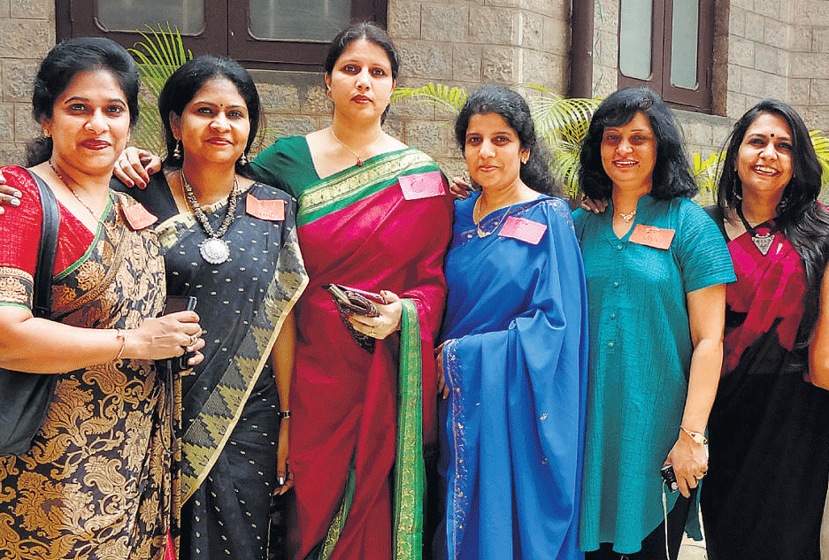 nostalgic : From left: Shobhana, Sarayu, Nishath, Firdose, Cecilia, Nalini