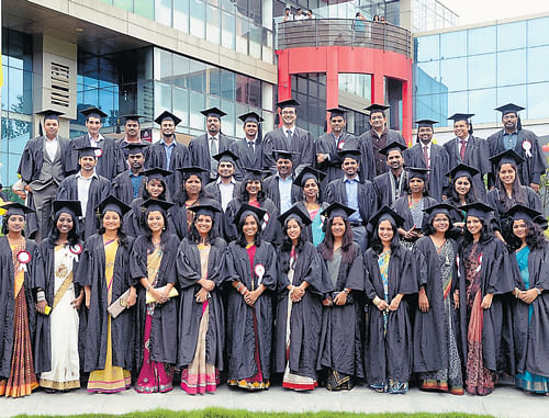 Standing tall:The graduating students.