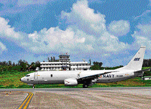 P8I landing at Port Blair.