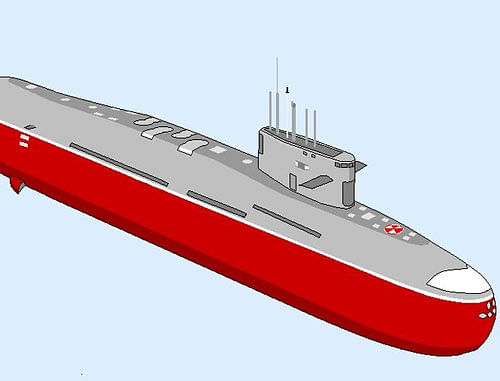 Conceptual drawing of the INS Arihant. Wiki