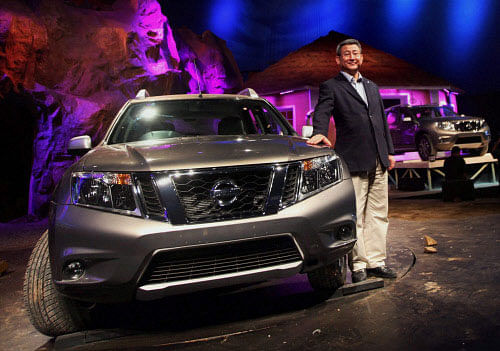 President Nissan India Operations, Kenichiro Yomura poses for media during the unveiling of Nissan Terrano in Mumbai on Tuesday. PTI Photo