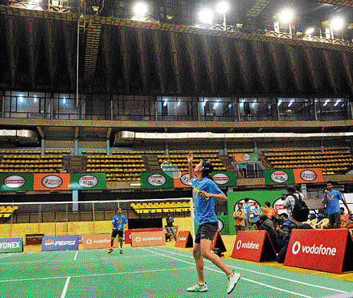 PLAY TIME  Badminton fans will have their eyes riveted on the Sree Kanteerava Stadium over the next two days. dh photo/ SRIKANTA SHARMA R