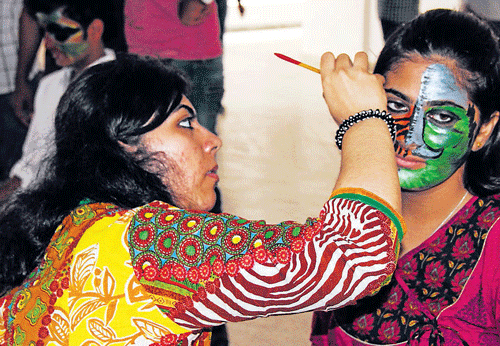 creative: Face-painting event at Kalakriti.