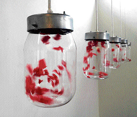 new: Pieces of e-mails in a suspended jar