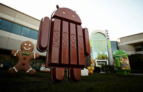 Android head Sundar Pichai announced the name of the next version of Android, called KitKat, with this photo on Twitter.