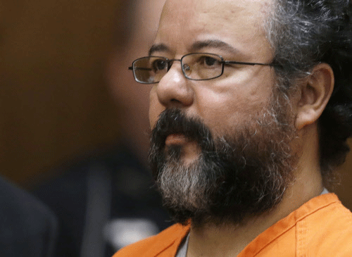 FILE - This Aug. 1, 2013 file photo shows Ariel Castro in the courtroom during the sentencing phase in Cleveland. Castro, who held 3 women captive for a decade, has committed suicide, Tuesday, Sept. 3, 2013.  AP photo