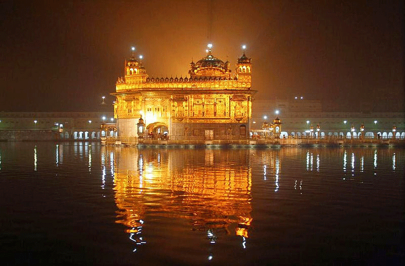 Operation Blue Star was an Indian military operation which took place in order to remove Jarnail Singh Bhindranwale and his armed followers from the Harmandir Sahib (in pic) in Amritsar, Punjab. Wiki Image