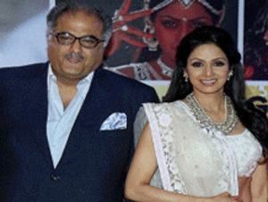 Boney Kapoor with wife Sridevi. File Photo