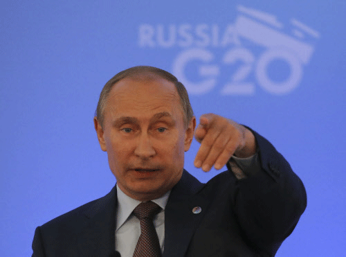 Russian President Putin speaks to the media during a news conference at the G20 summit in St.Petersburg Reuters