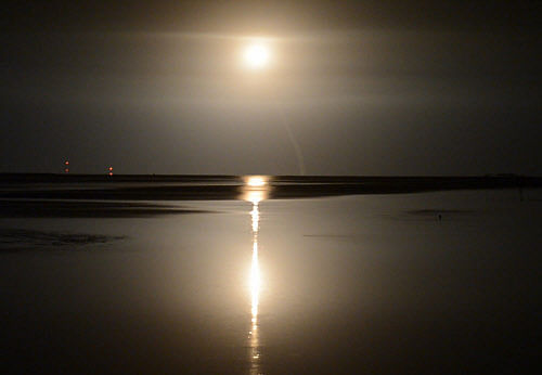 An unmanned Minotaur rocket carries NASA's newest robotic explorer, the LADEE spacecraft, which is charged with studying the lunar atmosphere and dust, after launching to the moon from Virginia's Eastern Shore on Friday, Sept. 6, 2013, as seen from from Assateague Island, Md. (AP Photo/The Daily Times, Todd Dudek)