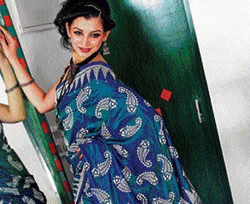 Creation:Saris designed by Anuradha Ramam.