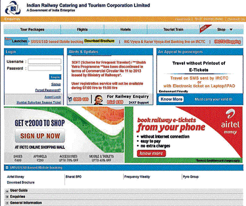 hassles: IRCTC which remained down for two days earlier this week left people in jitters.