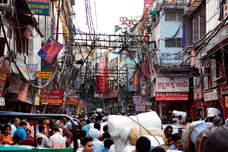 visit The everyday chaos on the bustling streets of Chandni Chowk. Photos by WFS