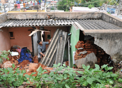 Five people, including two children and two women, died in three separate incidents of houses collapse since late Friday in Bangalore. File photo