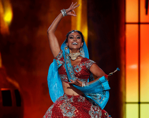 Miss America contestant, Miss New York Nina Davuluri performs during the 2014 Miss America Pageant in Atlantic City, New Jersey, September 15, 2013. REUTERS