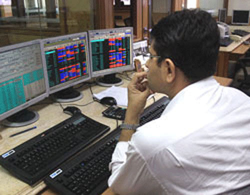 Sensex trades flat during noon session