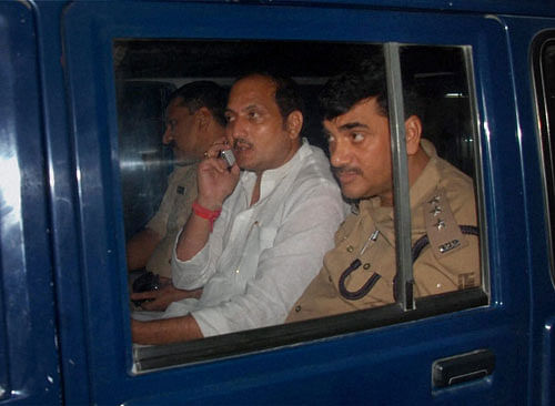 BJP MLA Suresh Rana after being arrested by the police in connection with the Muzaffarnagar violence, in Lucknow on Friday. PTI Photo