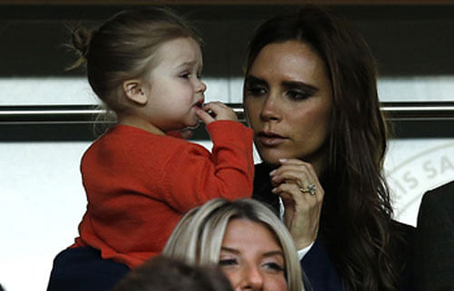 Victoria Beckham with her daughter Harper Reuters File Image