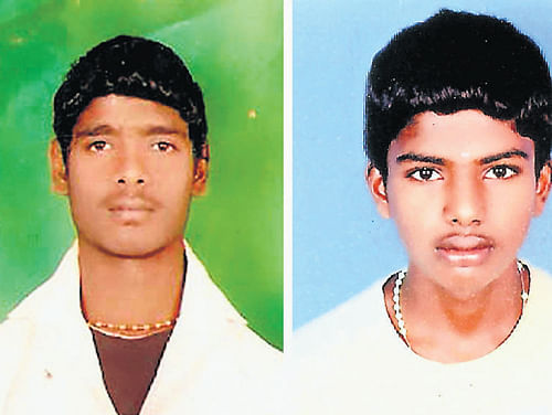 Karthik and Keshav who were murdered during a Ganesha idol procession in the City. DH photo