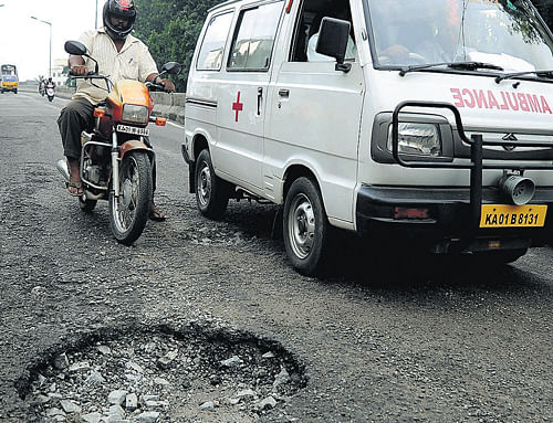 no end in sight: Palike says at least 225 roads across the City need re-asphalting as they have been damaged extensively due to heavy traffic. dh Photo