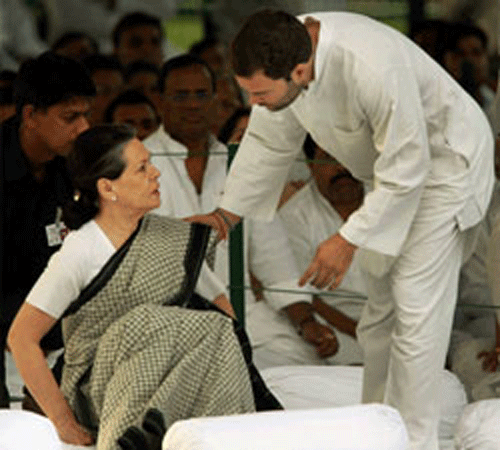 Rahul Gandhi's outburst has virtually questioned the decision-making authority of party supremo Sonia Gandhi. File Photo