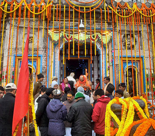 File photo of Kedranath temple opening after flash floods and heavy rains