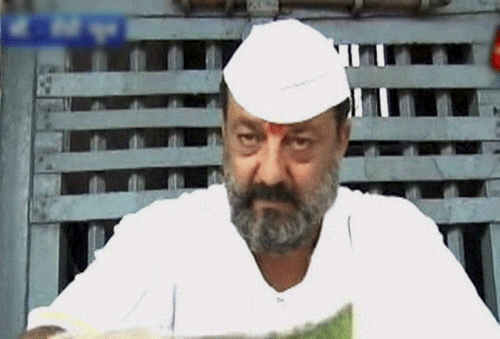 Sanjay Dutt in Yerwada Jail in Pune. PTI File Photo